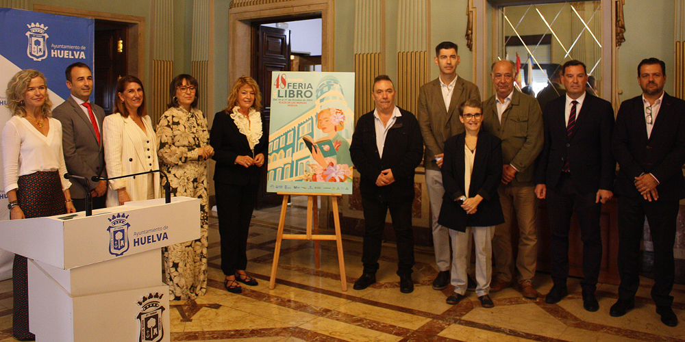 Presentación Feria Libro Huelva Foto familia 2